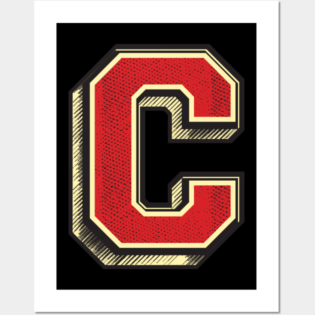 DAZZLING Vintage style Letter C ✪ Fantastic gift idea Wall Art by Naumovski